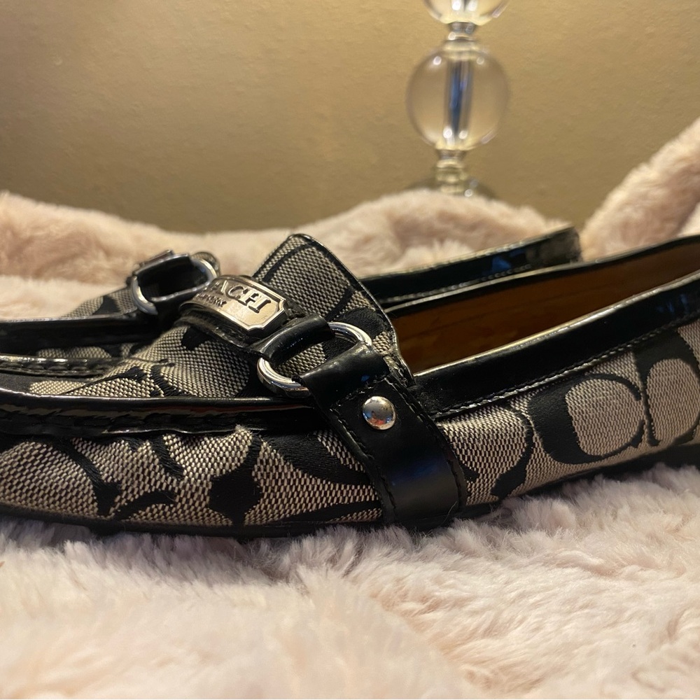 Coach Monogram Black and Gray Loafers